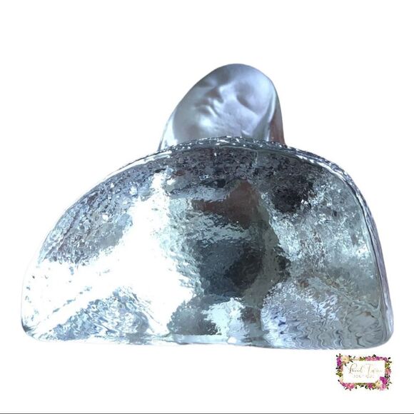 Viking Art Hand Made Frosted & Clear Glass Madonna Figurine - Picture 4 of 7